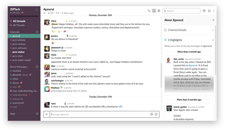 Slack Interface